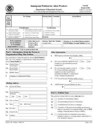 USCIS Form I-140