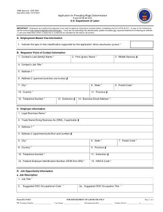 DOL Form 9141C