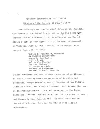 US Courts Form CV07 1978 MIN