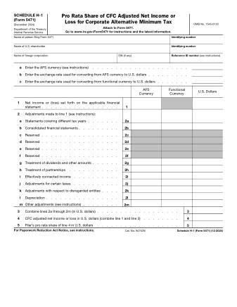 IRS Form 5471SH1