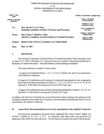 US Courts Form CR05 2007