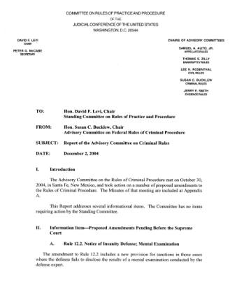 US Courts Form CR12 2004