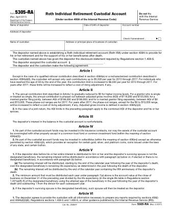 IRS Form 5305RA