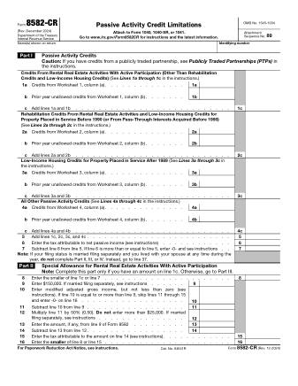 IRS Form 8582CR