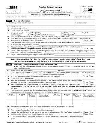 IRS Form 2555