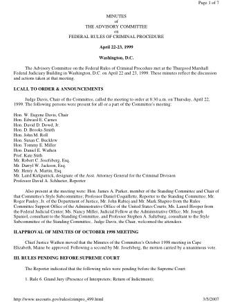 US Courts Form CR04 1999 MIN