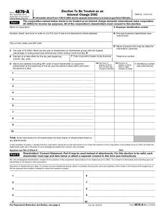 IRS Form 4876A