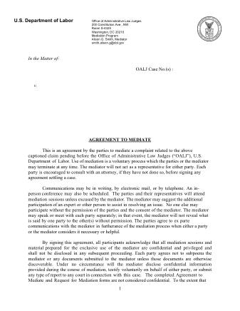 DOL Form AGREEMENT TO MEDIATE 8.26.25