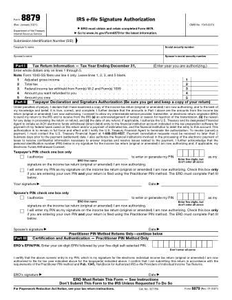 IRS Form 8879