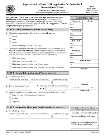USCIS Form I-914SUPA