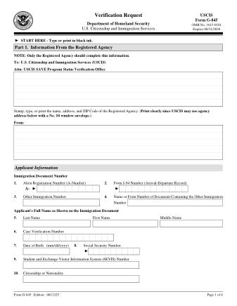 USCIS Form G-845