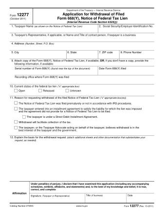 IRS Form 12277