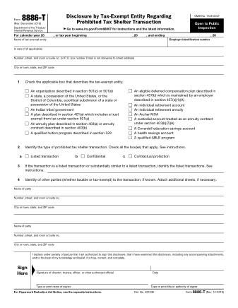 IRS Form 8886T