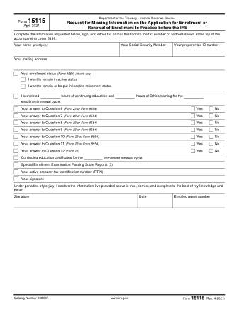 IRS Form 15115