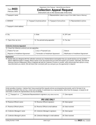 IRS Form 9423