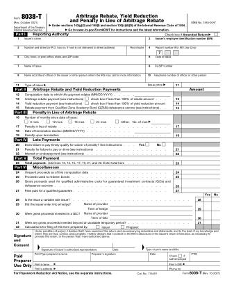 IRS Form 8038T