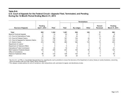 US Courts Form B08MAR13