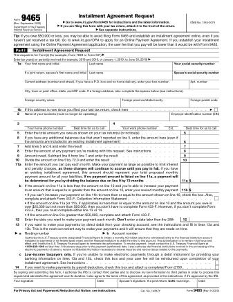 IRS Form 9465