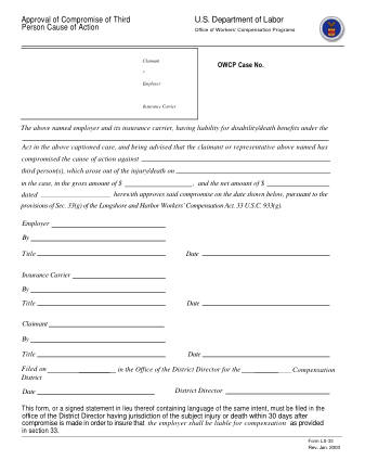 DOL Form LS 33