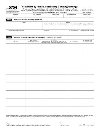 IRS Form 5754