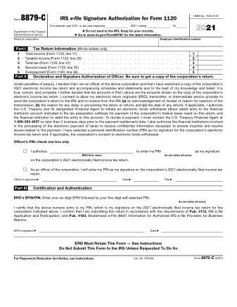IRS Form 8879C