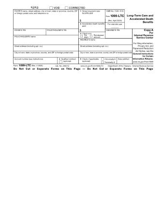 IRS Form 1099LTC