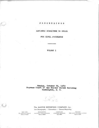 US Courts Form CV10 1943 MIN VOL1