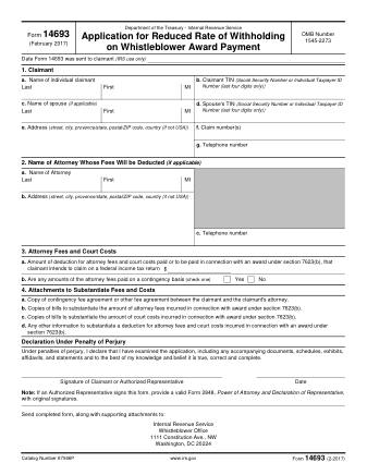 IRS Form 14693