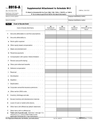 IRS Form 8916A
