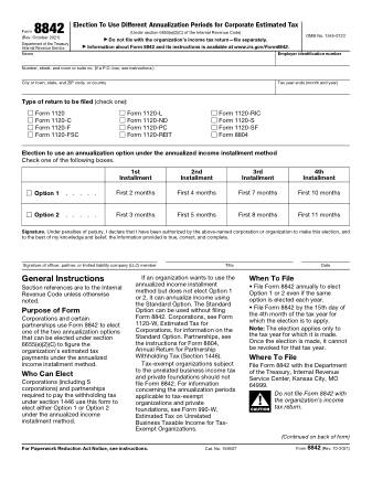 IRS Form 8842