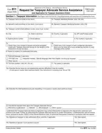 IRS Form 911