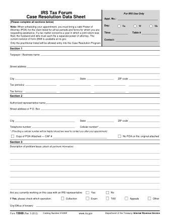 IRS Form 13989