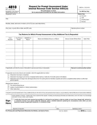 IRS Form 4810