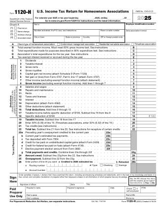 IRS Form 1120H