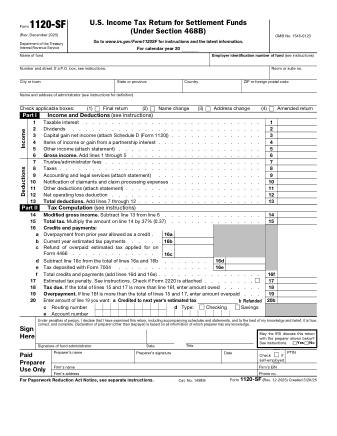 IRS Form 1120SF