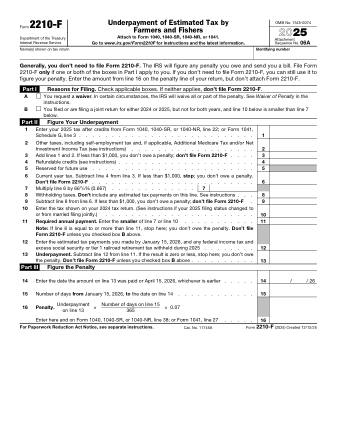 IRS Form 2210F