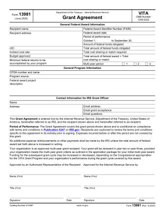 IRS Form 13981