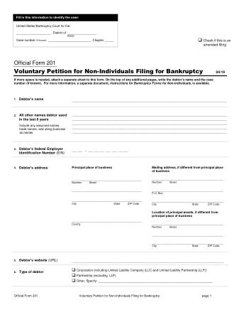 US Courts Form FORM 201.0419 0