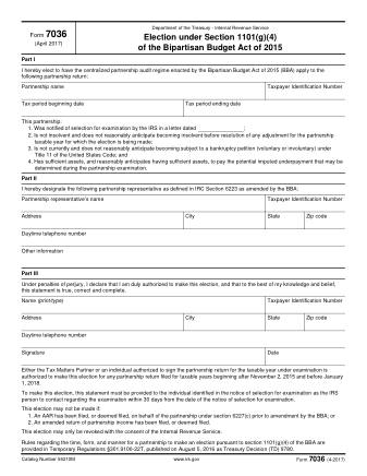 IRS Form 7036