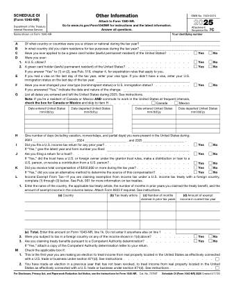 IRS Form 1040NRO