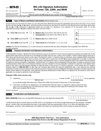 IRS Form 8879EX