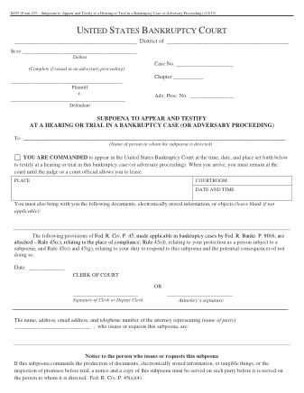 US Courts Form B 255