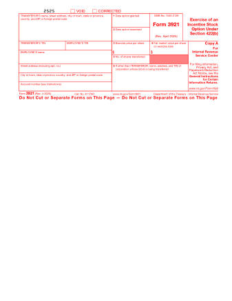 IRS Form 3921