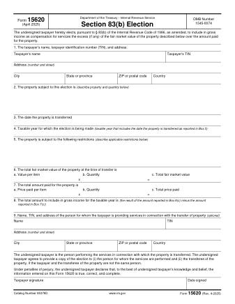 IRS Form 15620