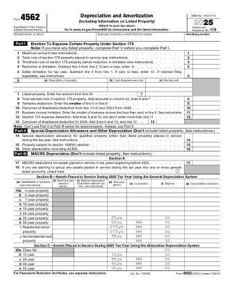 IRS Form 4562