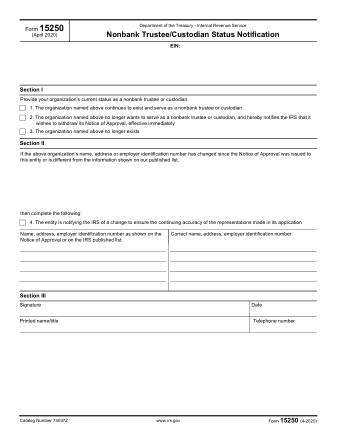IRS Form 15250