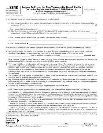 IRS Form 8848