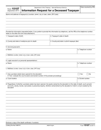 IRS Form 15107