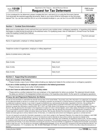 IRS Form 15109