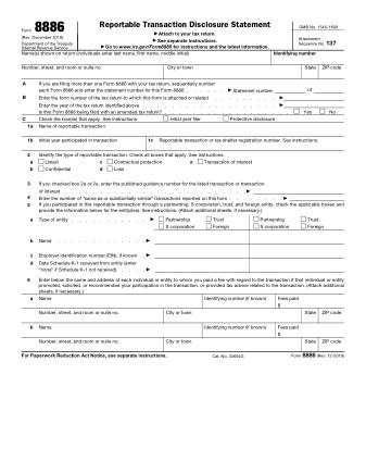 IRS Form 8886
